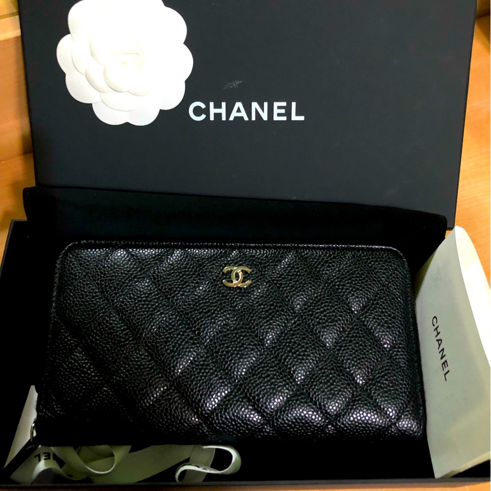 Chanel Large Zip Around Wallet